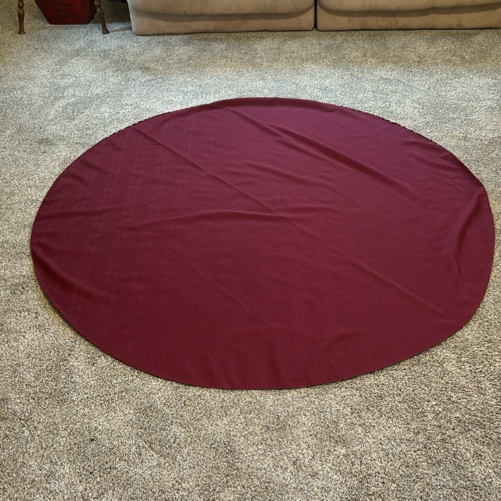 Dark red/cranberry/burgundy Round Tablecloth